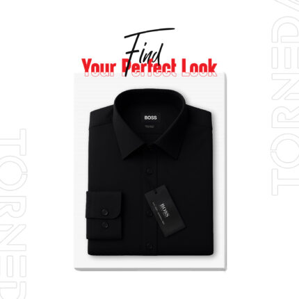 Boss Regular Fit Formal Shirt – BLack, 100% Cotton, No Pocket torneda