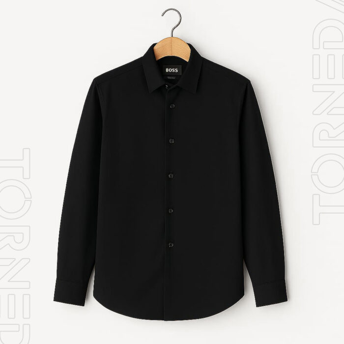 Boss Regular Fit Formal Shirt – BLack, 100% Cotton, No Pocket - torneda