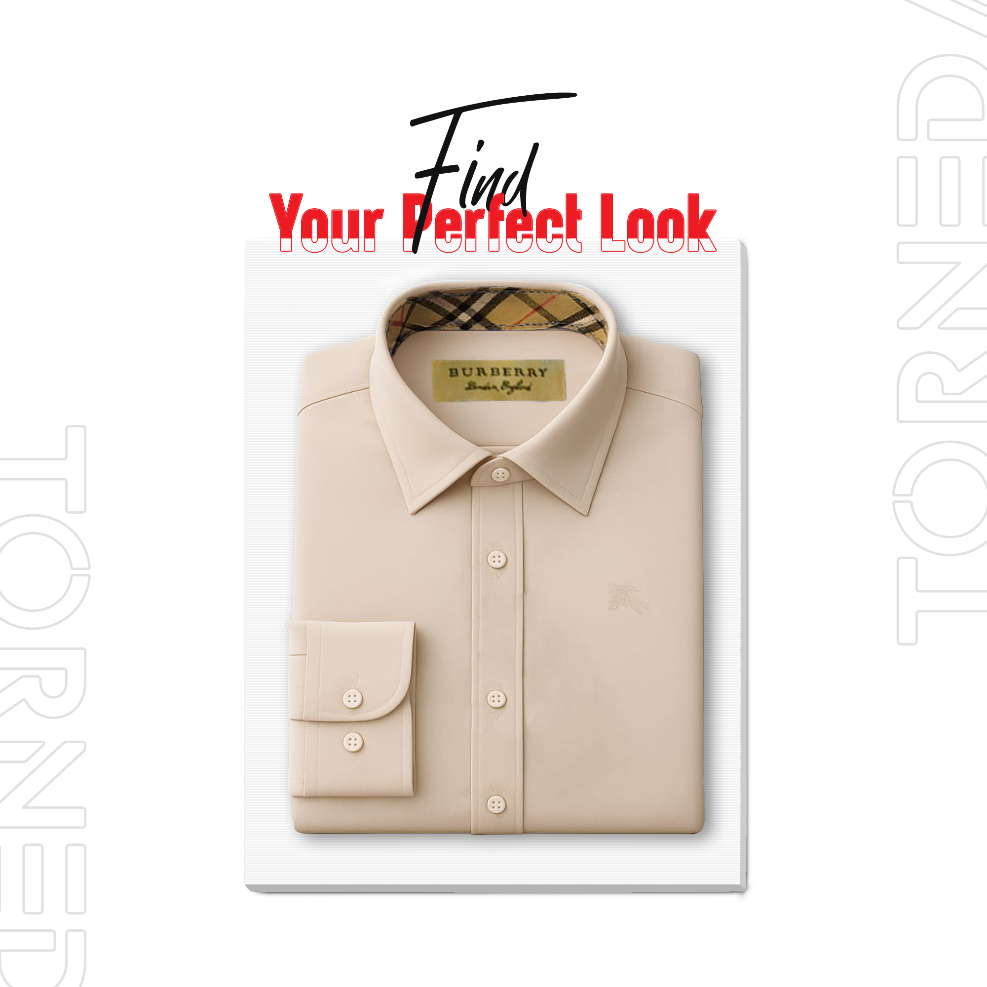 Burberry Regular Fit Formal Shirt – Sand Color, 100% Cotton, No Pocket- torneda (1)