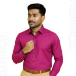 Massimo Dutti Regular Fit Formal Shirt – Pink, 100% Cotton, No Pocket - Torneda (1)