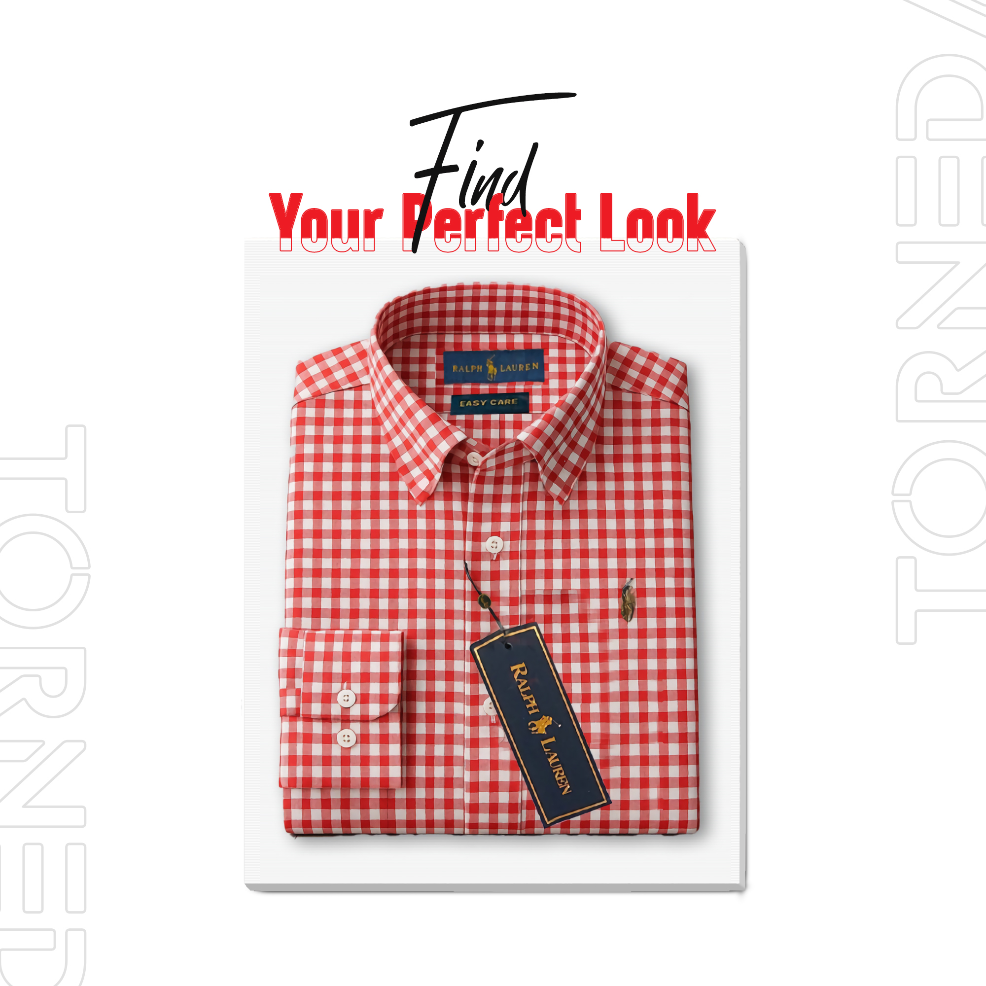 Ralph Lauren Regular Fit Formal Shirt – Red & White Check, 100% Cotton, No Pocket - Torneda (1)