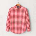 Ralph Lauren Regular Fit Formal Shirt – Red & White Check, 100% Cotton, No Pocket - Torneda (1)
